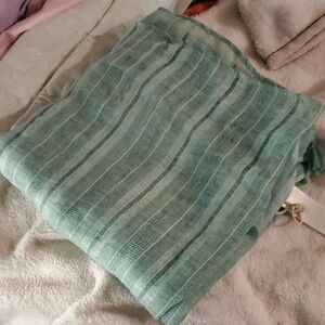 Fat Face Sage Green Scarf.